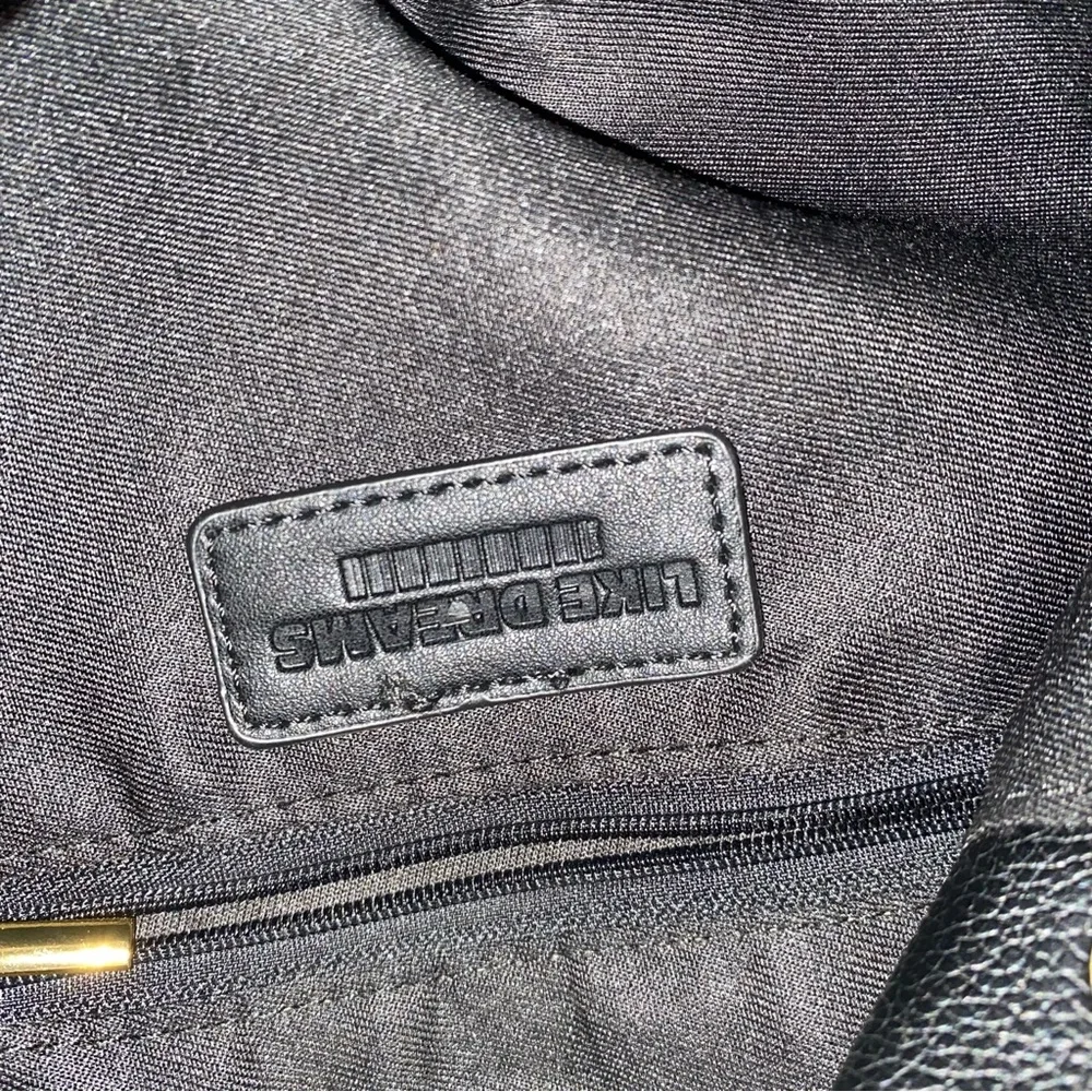 Like Dreams Black Leather chained backpack